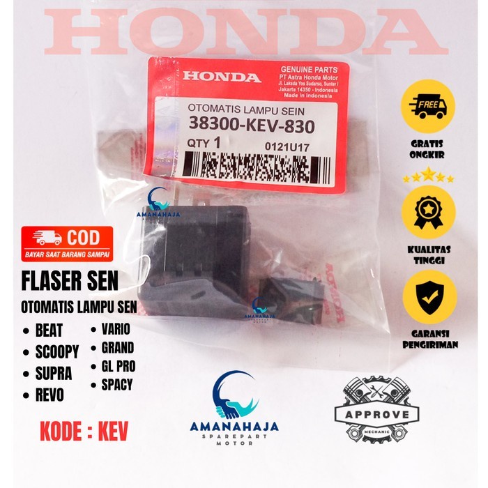 FLASHER SEN / OTOMATIS LAMPU SEIN SEMUA MOTOR HONDA (KEV) SPAREPART HONDA SPAREPART ASLI / SPAREPART
