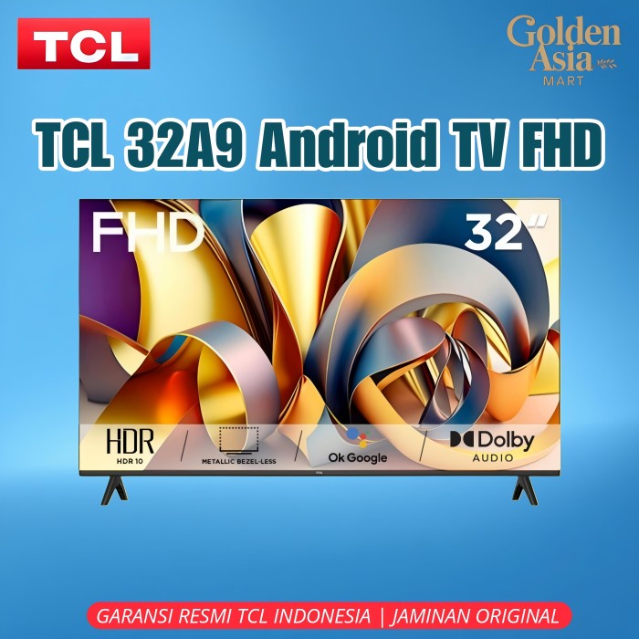 JTTOP" SMART TV ANDROID TV TCL 32 INCH FRAMELESS NEW GARANSI RESMI (32A9)