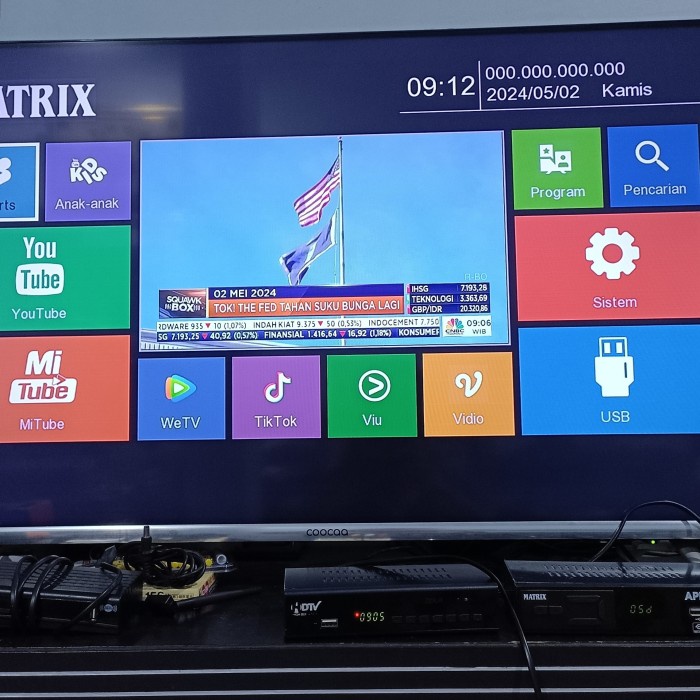 JTTOP" MATRIX APPLE MERAH STB TV DIGITAL
