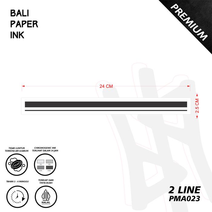 ..... Tato Garis 2 Line Pma023 Temporary Stiker Tato By Bali Paper Ink Armband Tatto