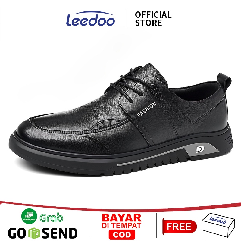 PROMO / Leedoo Sepatu Pria Casual Sepatu Formal Sepatu Pantofel Cowok Sepatu Kulit Kerja Sneakers