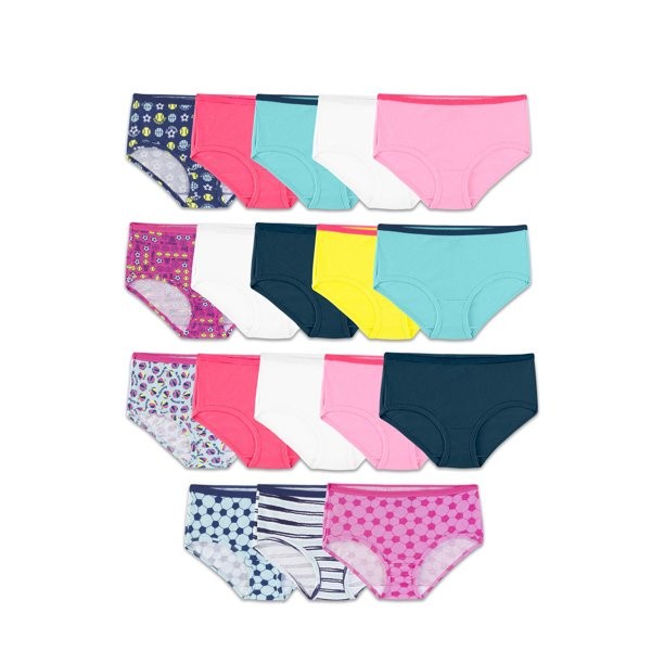 18 Pieces "Fruit Of The Loom" Girls Underwear - Size 14 - Original Usa