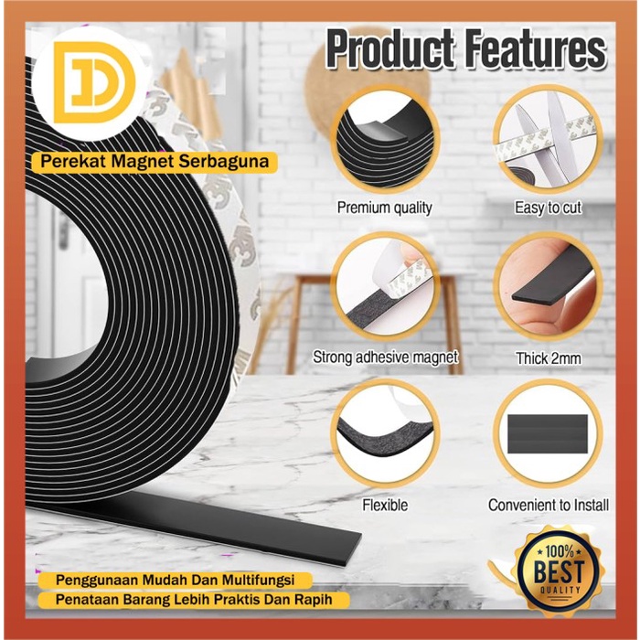 

MAGNET STRIP ADHESIVE TAPE FLEXIBLE PERMETER MAGNETIC LIST DOUBLE TAPE