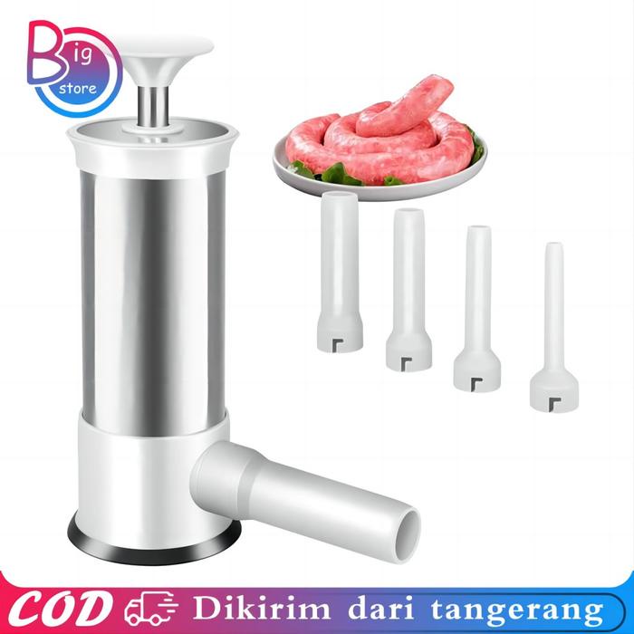 PROMO 4 Corong Sausage Maker 304 Stainess Alat Pencetak Sosis Manual Alat Pembuat Sosis Manual Alat