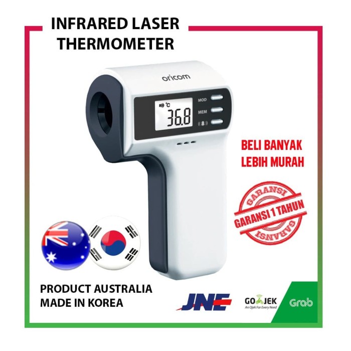 Ready Non Contact Infrared Thermometer Oricom FS300 Pengukur Suhu Badan