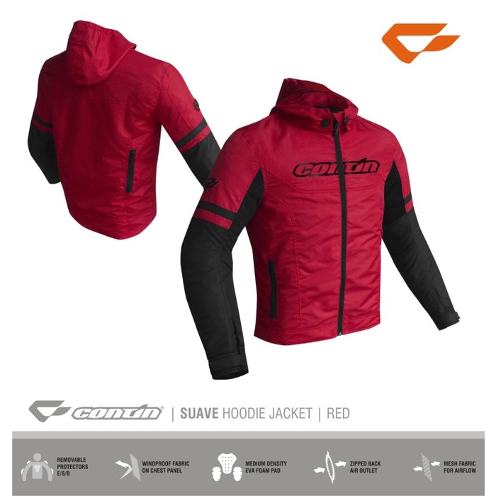 Jaket Contin Suave Red Jaket Motor Contin