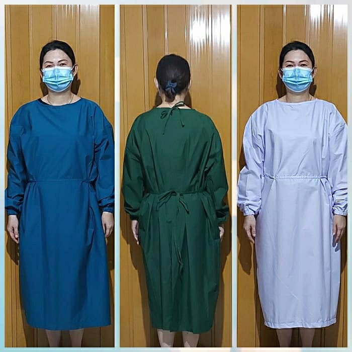 Ready Surgical Gown Kain TC Reusable / Isolation Gown kain TC reusable