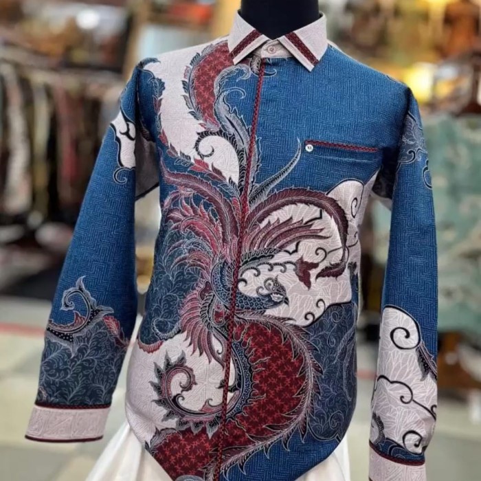 TERBARU Batik Pria semi jas premium smock dobby india