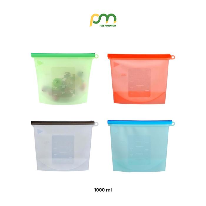 PASTIMUREH Reusable Ziplock Pouch / Pouch Penyimpanan Makanan Kulkas dengan Zipper Ikan Plastik