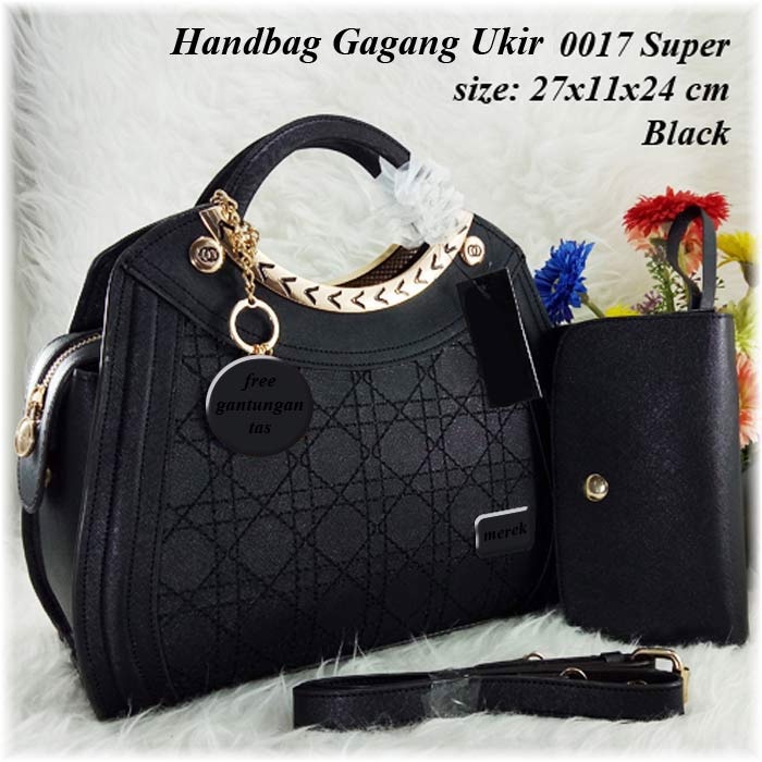 Tas Handbag Gagang Ukir CD 0017 Super Set -KwalitasGan