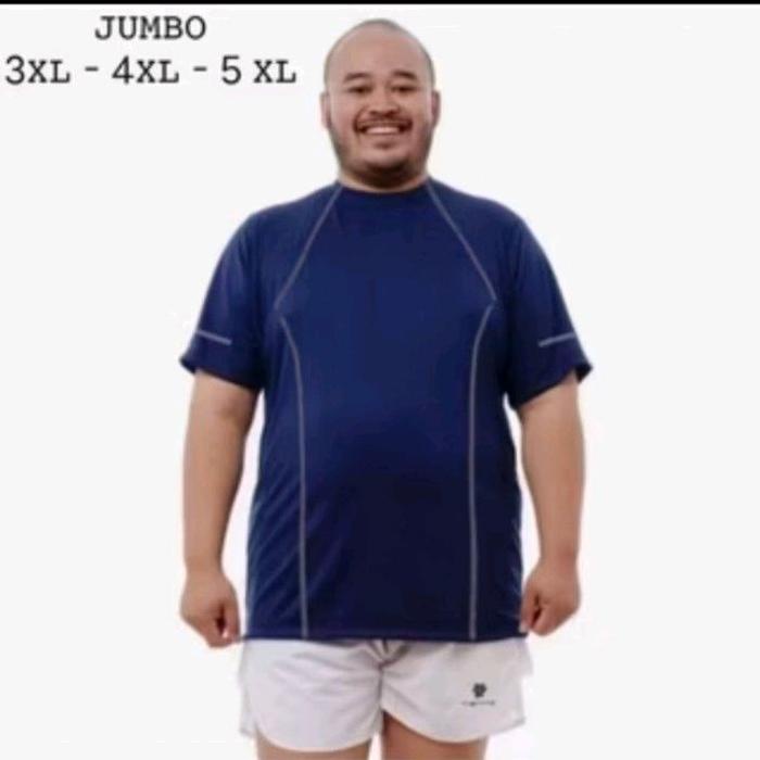 Kaos Olahraga Pria Dryfit Jumbo Big Size 3Xl - 4Xl - 5Xl Lengan Pendek / Kaos Sport Olahraga Jumbo