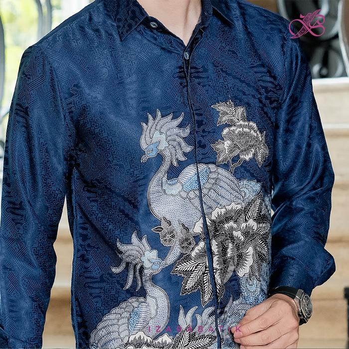 Kebaya Kharisma Navy - Setelan Baju Batik Couple Kebaya Modern Wisuda Lamaran Kondangan Bridesmaid