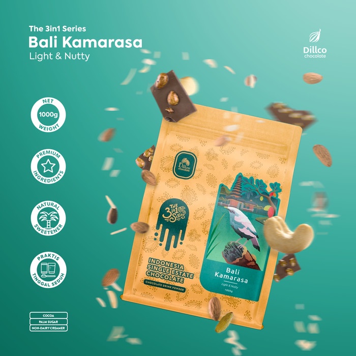 

BARANG TERLARIS Dillco Single-Estate Chocolate BALI KAMARASA 3 in 1 Series 1 KG