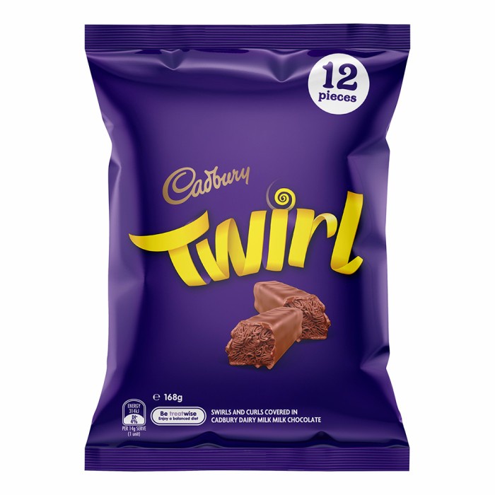 

BARANG TERLARIS CADBURY Twirl Chocolate Isi 12 Pcs (Made in Australia)
