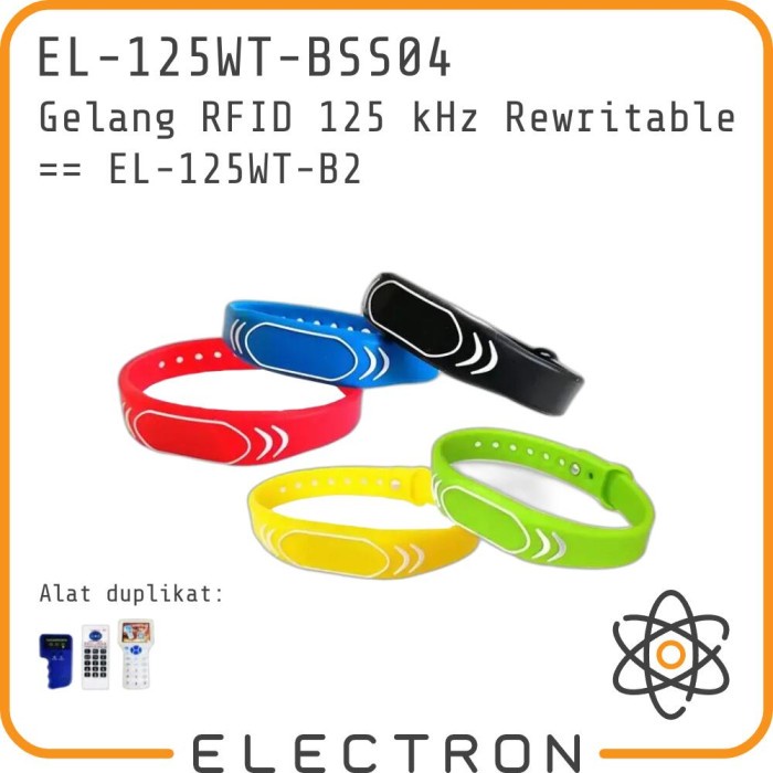 

Ready- EL-125WT-B2 Gelang RFID 125kHz Duplicate Bracelet Rewritable Clone Tag