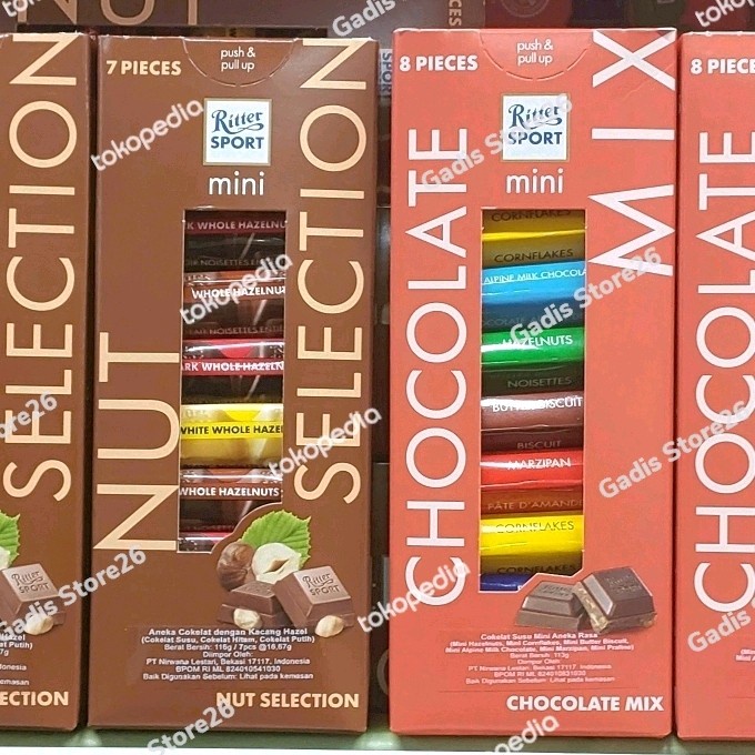 

BARANG TERLARIS Ritter sport mini / coklat
