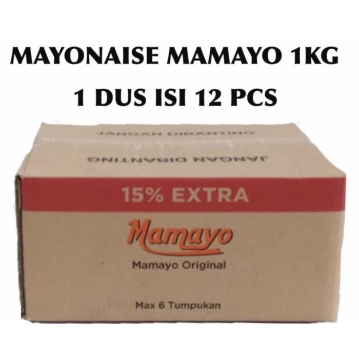 

BARANG TERLARIS Mayonaise/Mayonnaise/Mayones Mamayo Original 12 pcs x 1 kg/Dus/Karton