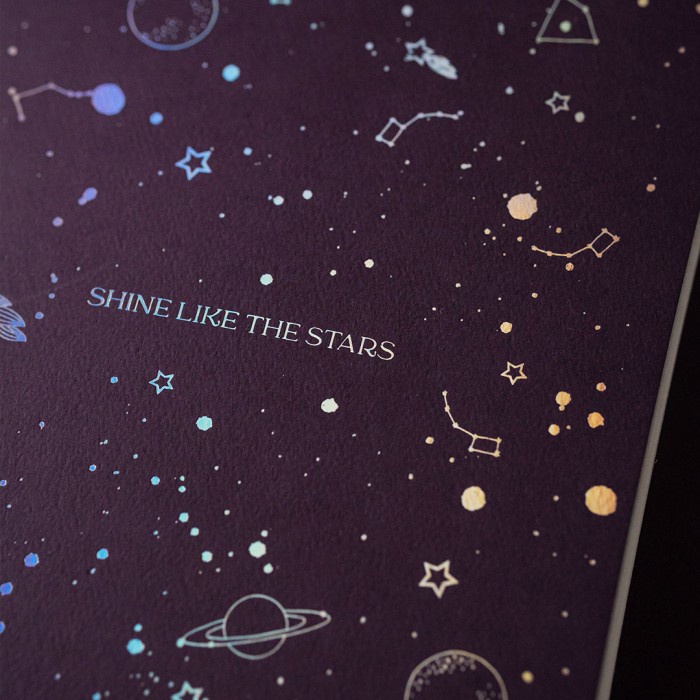 

BARANG TERLARIS Aeroculata Shine Stars Notebook A5 Buku Catatan Polos Buku Harian