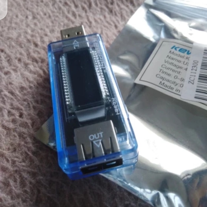 PROMO USB TESTER METER MULTIMETER CHARGER DOCTOR 4 IN 1 AMPERE VOLT WATT TIM Kode 990