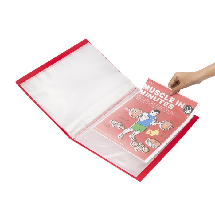

BARANG TERLARIS Bantex Display Book 40 Pockets Folio Red #3185 09