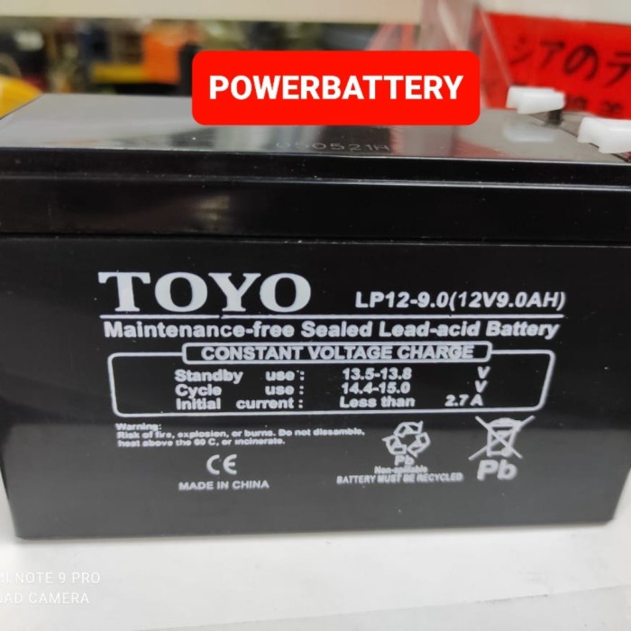 Stok Terbatas Aki Kering Toyo Lp12-9 12V 9Ah