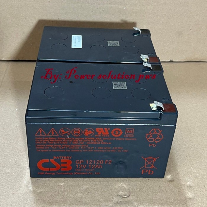 Terbatas Rbc6 Battery Competible For Ups Apc. 2X Baterai Csb / Long 12V 12Ah