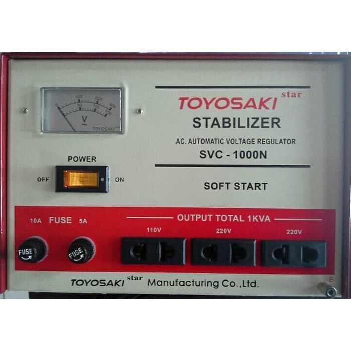 Berkualitas Stabilizer Svc-1000N Toyosaki 1000 Watt ( Listrik Stabil 220V )