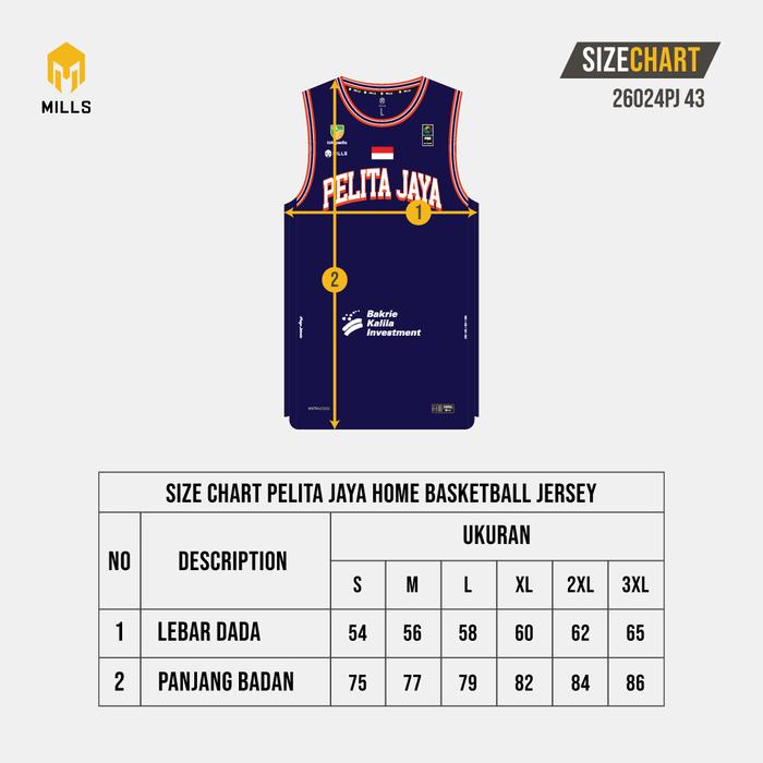 Terbaru Mills Pelita Jaya Home Basketball Jersey Navy 26024Pj
