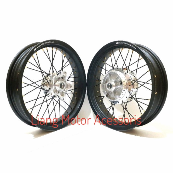 Sepaket Velg Jari Jari Lebar 300 350 Ring 17 Vixion - R R15 V3 VVA XSR