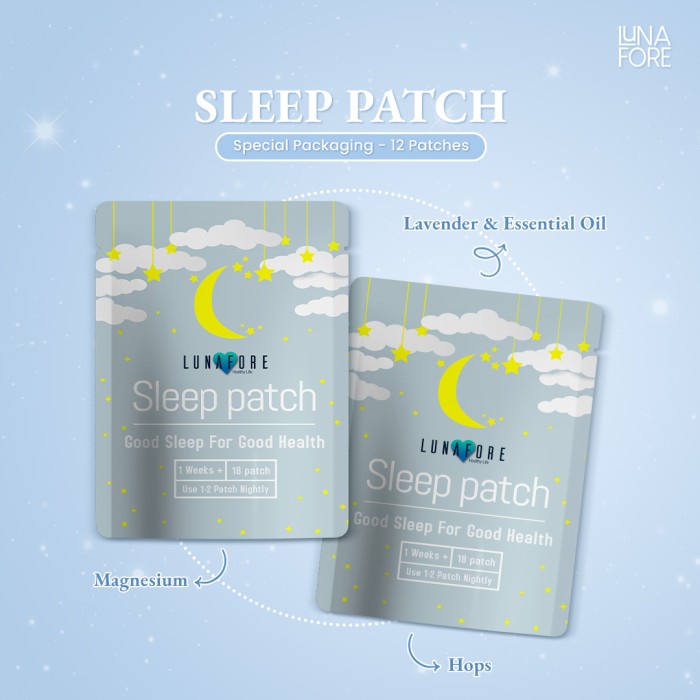 New- Lunafore Sleep Patch isi 12 Patch - Bantu Tidur