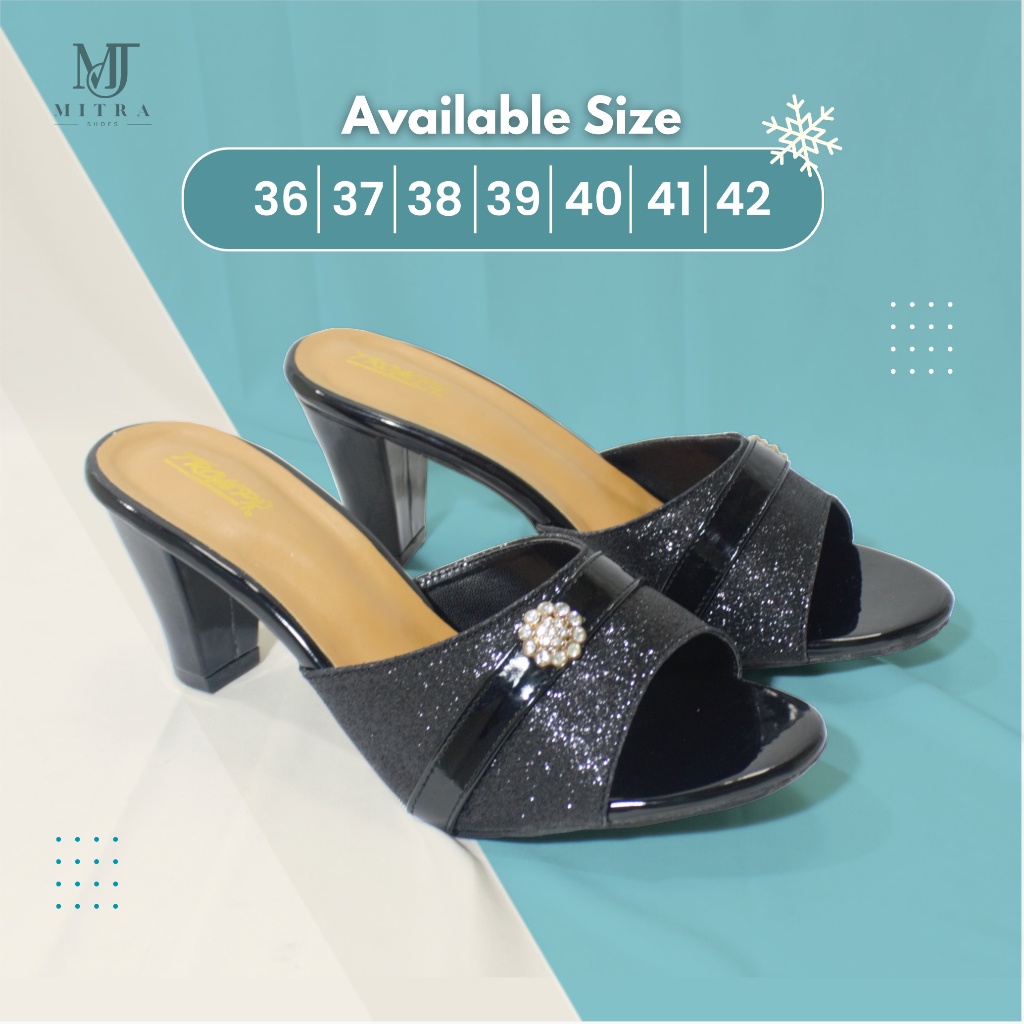 Sepatu Spatu Heels Hils Kondangan 7cm Sandal Pesta Sendal High Heels Hak Tahu Wedding Haihils