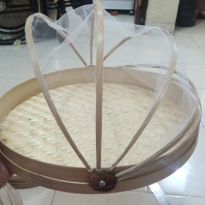 PREMIUM tampah tudung saji/nampan bambu kelambu/bleaching diameter 35/hampers