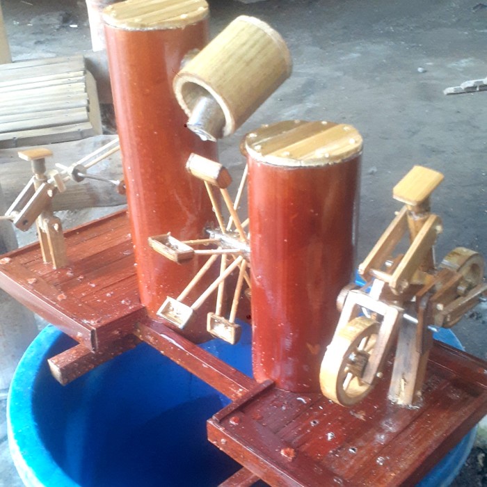 PREMIUM Kincir air bambu,hiasan/dekorasi kolam ikan dan akuarium