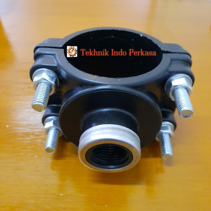 KLEM SADLE HDPE 200MM X 3" INCH / CLAMP SADDLE HDPE / KLEM SADEL