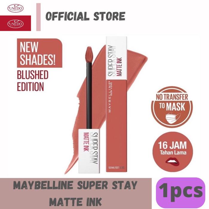 Maybelline Superstay Matte Ink Liquid Matte Lipstik Waterproof Make Up Transferproof Tahan 16 Jam