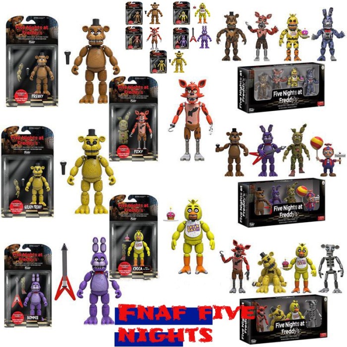 4pcs / set Funko Five Nights At Freddy 's Action Figure FNAF Untuk