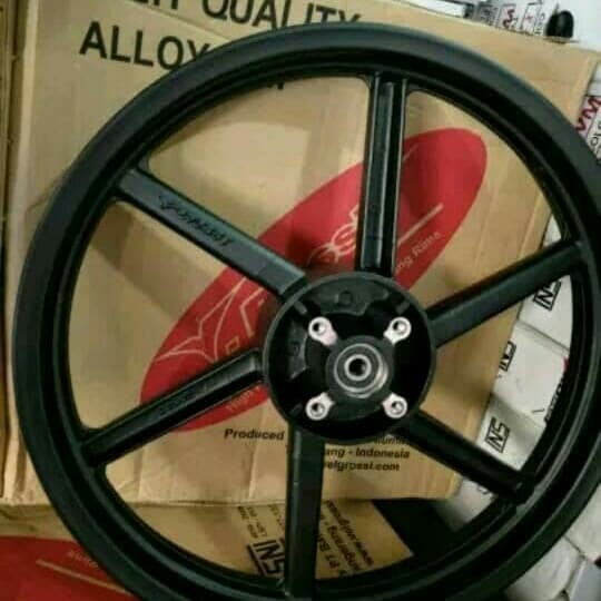VELG RECING LEBAR ROSSI PALANG 6 SUPRA X 125 DOUBLE DISC HITAM