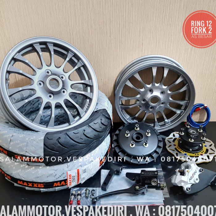 paket upgrade vespa ring 12 velg ring 12 adaptor ring 12 ban ring 12