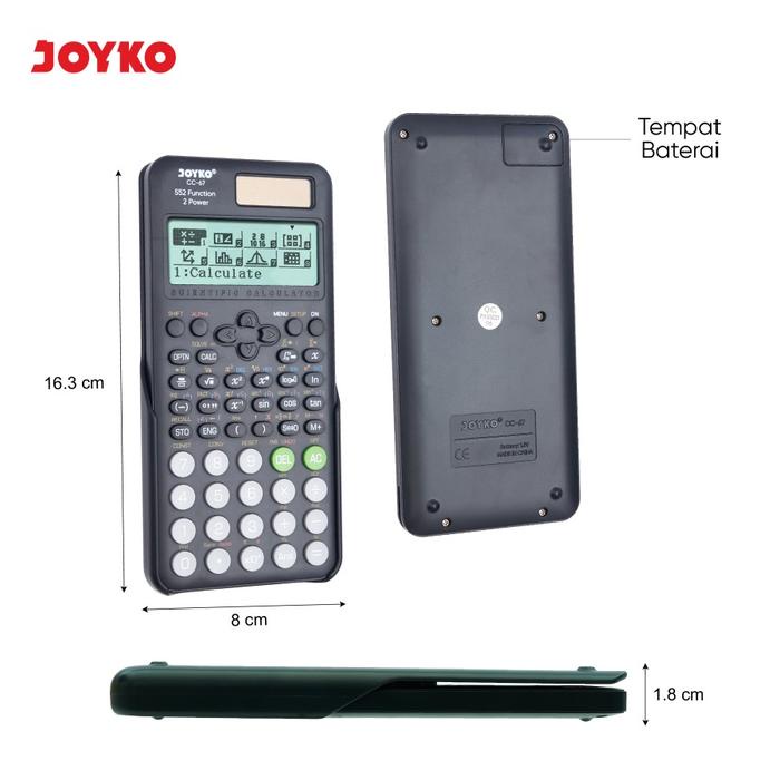 

KALKULATOR JOYKO CC-67 SCIENTIFIC 552 FUNCTIONS