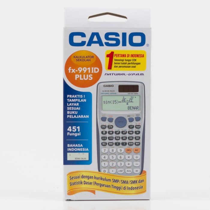 

CASIO KALKULATOR SCIENTIFIC FX 991 ID PLUS 1ST EDITION 451 FUNGSI