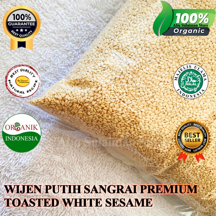 

Wijen Putih Sangrai 1 KG Panggang Roasted Black Sesame Toasted