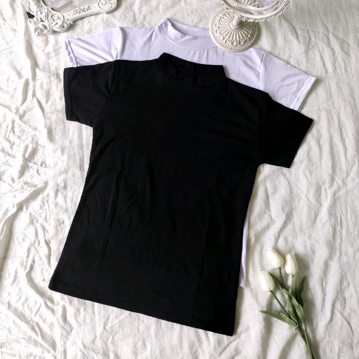 MANSET TURTLE NECK LENGAN PENDEK KAOS TURTLE NECK