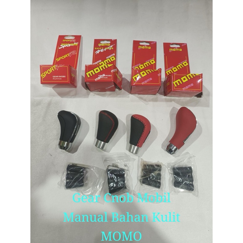 Shift Cnob knob Gear Cnob Handel Gigi Kulit Racing Perseneling Momo Tuas Gigi Mobil Universal Manual