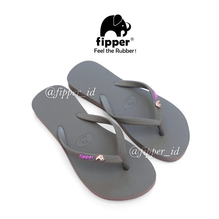 [FIPPER GLITTER] - Grey/Beauty - Sandal Jepit Wanita/Perempuan Original -JaminanMutu