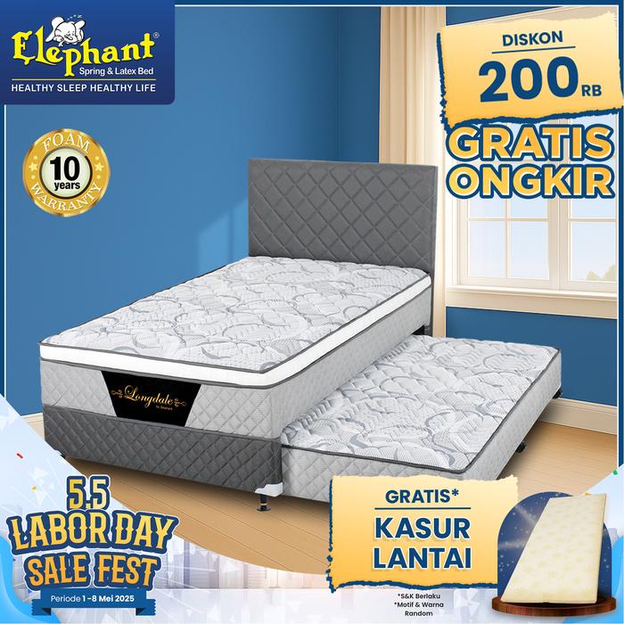 Springbed / Kasur 2 in 1 Elephant Longdale Rebounded