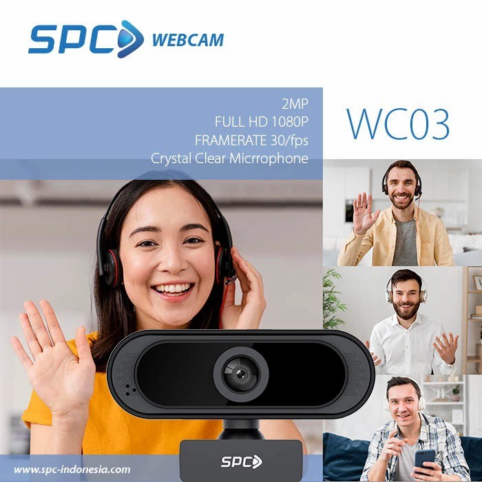 WebCam SPC WC03 1080P 2 MP FULL HD Pengganti WebCam SPC WC 02 1080P -JuaraNyaProduct