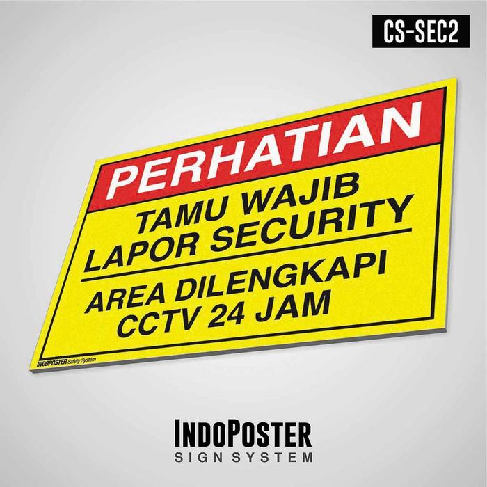 

Produk Terbaru Safety Sign Rambu K3 Pvc Keamanan Tamu Wajib Lapor Security Area Dilengkapi Cctv 24