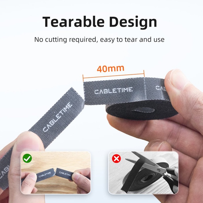 

Terbaru!! Original Cabletime Kabel Strap Perekat Cable Ties Winder Organizer Cv2B Packing Aman