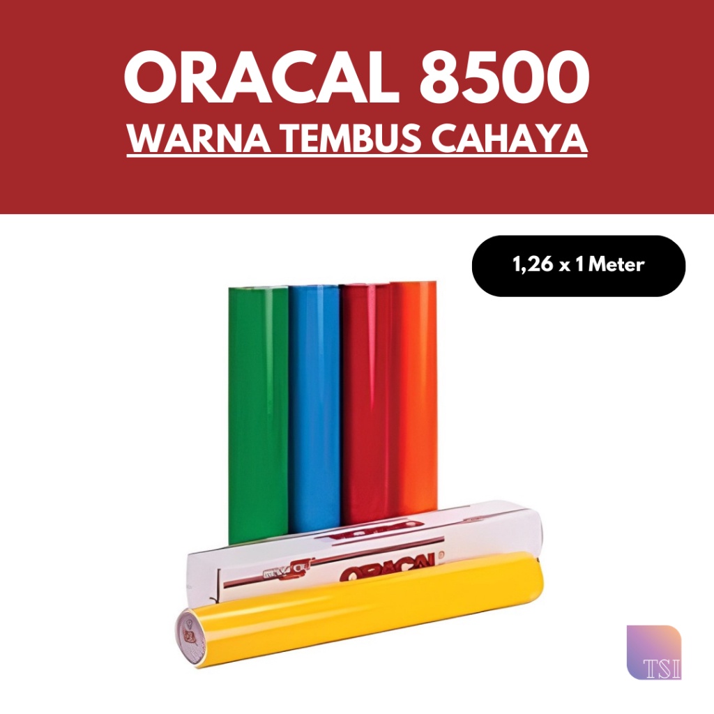 Oracal Stiker 8500 Translucent Skotlet Neon Box Warna Tembus Cahaya 1 Meter