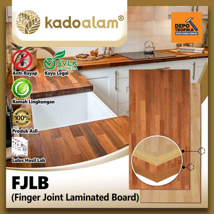 HOT SALE Kadoalam - FJLB (Finger Joint Laminated Board) FJL Board Estetik Papan Merbau, Karet,